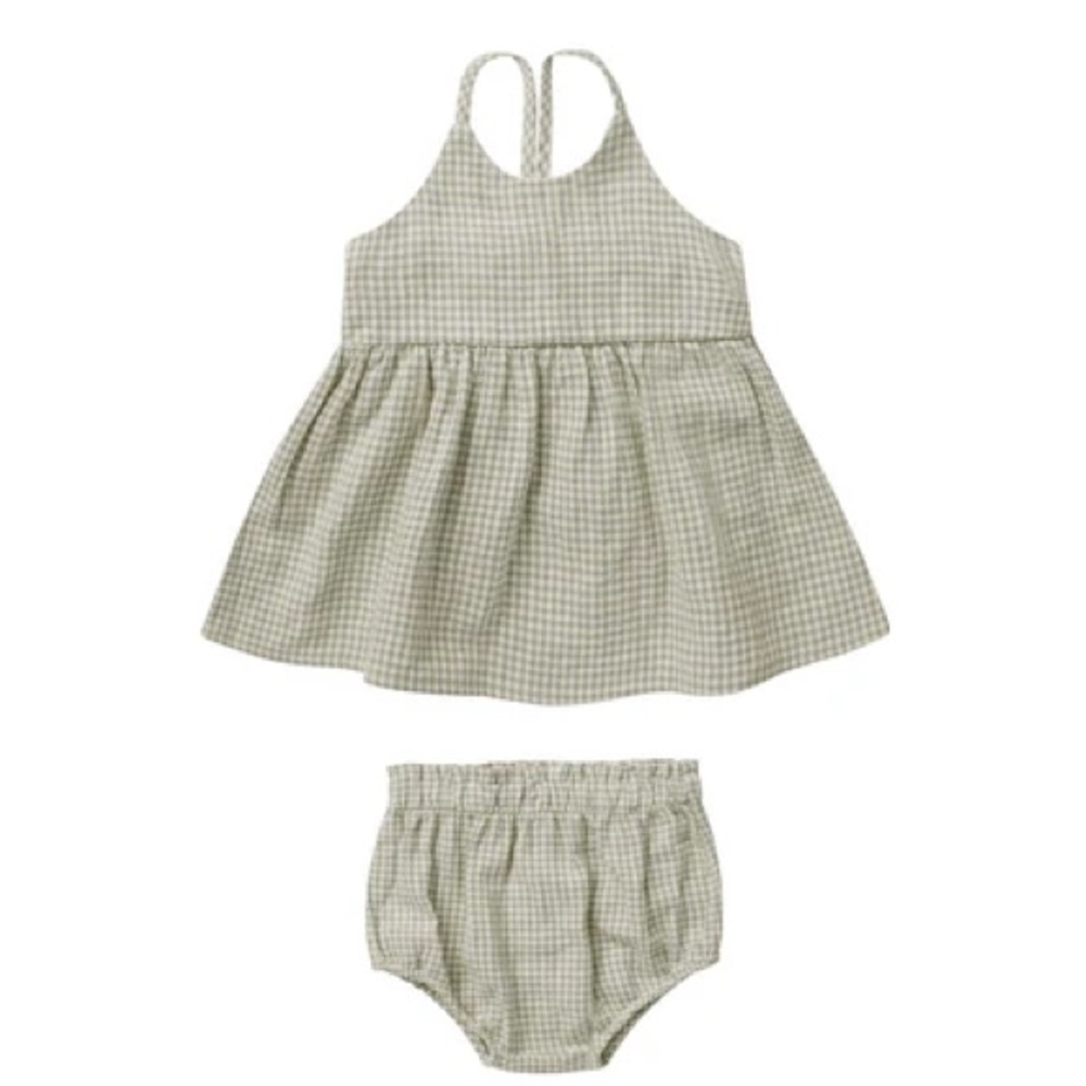 Rylee + Cru Zenni Set Sage Gingham
